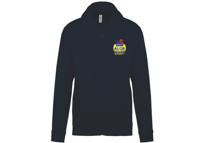 VESTE CAPUCHE NAVY ADULTE COUPE HOMME