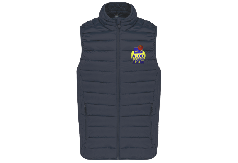 DOUDOUNE SANS MANCHES NAVY ADULTE COUPE HOMME